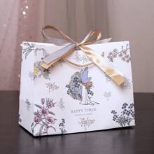 1 Stück/5 Stück/10 Stück elegante Geschenktüten mit Engelmotiv, Einkaufstüten, Papiertüten mit Henkel, Schleifendekor Einkaufstaschen, große weiße Geschenktüten für Halloween, Thanksgiving, Weihnachten, Neujahr, Hochzeit, Geburtstag, Weihnachtsfeier, Schmuck, Sommerhochzeit, Feiertage