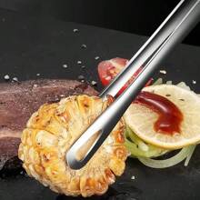 1pc/3pcs Stainless Steel Grill Tongs, Food Tongs, Kitchen Tongs, Heat Resistant Stainless Steel Tweezer Tongs, Kitchen Tweezers For Cooking, Grilling, BBQ And Turning Food, Serving, Salad, Spaghetti, Kitchen Tools