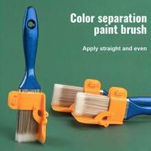 1 Pc Blue Brush Made Of Artistic Wool, Latex Color Edge Color Separator, No Electricity Required, For Cleaning Living Room, Outdoor Area, Bathroom, Toilet, Kitchen