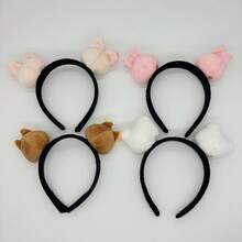 OUZEY SKZ KPOP STAY Stray 15cm Anime Cartoon Personalized Headband, Grey Wolf Yellow Chicken Cartoon Animal Hair Accessory, Fan Support Music Festival Concert Matching Headband.STAY Fan Gifts, Birthday Gifts, Couple Gifts, Party Gifts - Multicolor - View 5