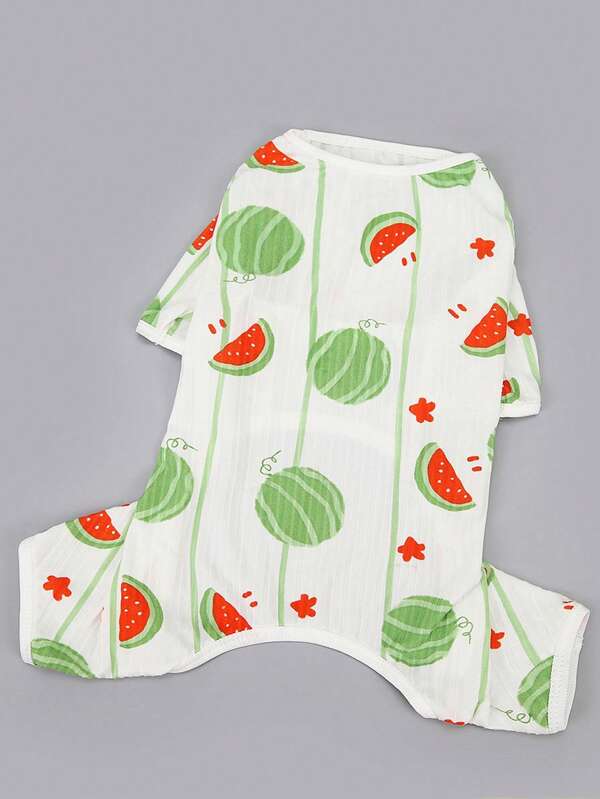 4-Leg Dog/Cat Pajamas, Cute Bear Design Home Outfit, Casual Pet Clothes, New Spring/Summer Cartoon Loungewear