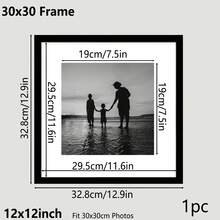 1pc/3pcs/Set 30x30/25x25/20x20cm Multicolor Photo Frames, Exquisite Large Picture Frames For Wall, Portrait Frame For Photo Wall, Picture Frames Collage Wall Decor, Fit 12x12/10x10/8x8-In Pictures, Black/White/Wood Grain/Gold, Classic(No Photo Paper) - Multicolor - View 29