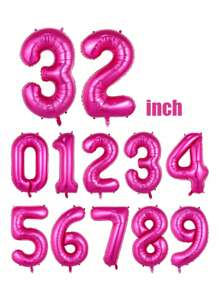 30/31pcs Flamingo, Pineapple, Number Balloon Set, Including Flamingo, 32" Hot Pink Number 1-18, Palm Leaves, Pineapple, Flamingo Foil Balloon, Pink & Green Latex Balloons, Suitable For Hawaiian Birthday Party, Summer Pool/Beach Party, Tropical Party, Birthday Decor, Flamingo Theme Party, Atmosphere Decoration