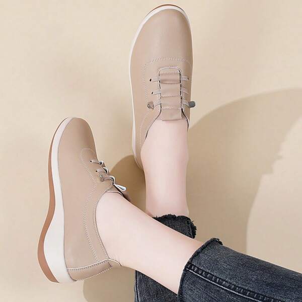Women's Breathable Fashion Sneakers - Non-Slip Sports Shoes With Thick Sole, Lazy Shoes Casual Lightweight Shoes