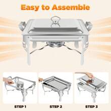 ZhdnBhnos ZhdnBhnos 6L Food Warmer Chafing Dish Heating Container Heating Container Square Self-Service Stove