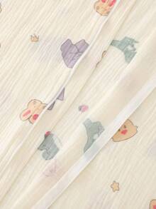 双层纱布透气婴儿睡袋，夏季防踢被 - 動物樂園 - 查看 10