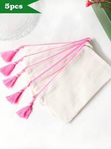 1 PEÇA/5 PEÇAS/10 PEÇAS Nécessaire de Zíper de Lona com Borla, Bolsa para Maquiagem para Viagem, Organizador de Maquiagem, Nécessaire de Lápis, Para Férias, Praia, Banheiro, Coleção de Quarto, Grande Capacidade