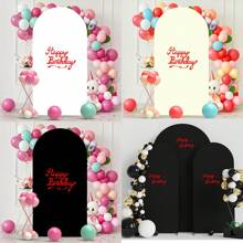 1 pezzo Di Arco in metallo per decorazione di sfondo, colori bianco/beige/nero, adatto per uso interno/esterno, con telaio in metallo e copertura in tessuto, adatto per matrimoni, anniversari, compleanni, feste, decorazioni per eventi fai da te, facile da installare, senza bisogno di elettricità