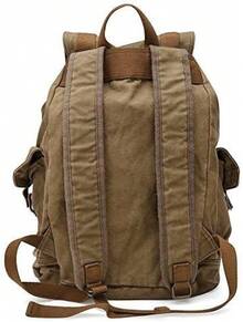 Gootium Canvas Backpack - Vintage Outdoor Backpack Travel Daypack - Small Khaki - View 3