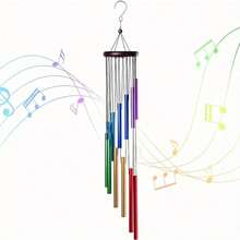 1 قطعة من أنابيب الألومنيوم الملونة أجراس الرياح للزينة الخارجية للفناء والحديقة هدية ذكرى للأسرة والديكور