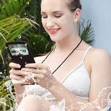 游泳潜水手机防水包批发 TPU 触屏防水手机包透明手机防水保护套手机壳钱包户外运动夏季度假海滩旅行泳池沙滩包防水手机壳运动包运动健身锻炼旅行包度假男女旅行必备游泳包海滩 - 黑色 - 查看 2