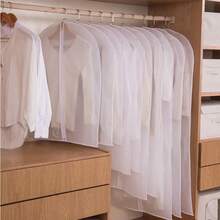 5 Pack Clothes Organizer Dust Cover Protective Cover Against Coat Bag Translucent Suit Cover - Bộ 5 - 60*90 - có khóa kéo - Xem 3