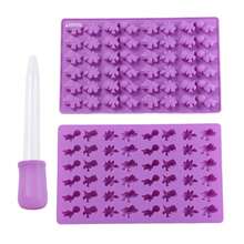 1 Pc Silicone Candy Mold With Dropper, Dinosaur, Doughnut, Mini Heart, Cute Bear Shaped Silicone Mold, DIY Animal Chocolate & Gummy Candy Mold - Multicolor - View 13