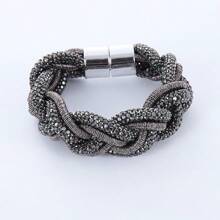 Nouveau set de collier et bracelet européen et américain, bijou tressé magnétique fait main minimaliste et luxueux, élégant et polyvalent