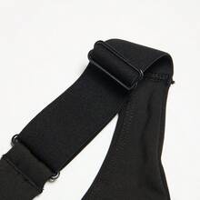 Puma 时尚简约吊带背心，女士弹力修身运动文胸 52415001 - 黑色 - 查看 3