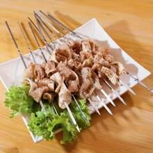 20/30/50pcs Durable Stainless Steel BBQ Skewers With 1 Tube Storage, Reusable And Easy To Clean For Outdoor And Indoor Grilling Parties