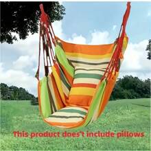 1 pieza Hamaca silla colgante, silla colgante resistente con múltiples cuerdas, cómoda, disponible en rojo, azul, naranja, verde, incluye 2 cuerdas e instrucciones, ideal para uso en exteriores, jardín, dormitorio, patio, interior/exterior, excelente equipo de ocio