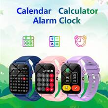 SIMSONLAB Orologio colorato per bambini, ragazzi e ragazze, con fotocamera frontale, torcia elettrica, 18 giochi, connessione Bluetooth, risposta alle chiamate, ricezione messaggi, album fotografico, sveglia e promemoria