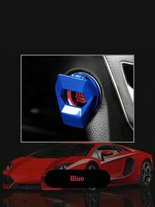 1pc Car One Click Start Decoration Circle Creative Decoration Car Ignition Switch Protection Cover Car Interior Decoration Patch - one-size - View 12