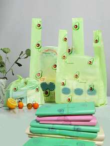 50个/25个装牛油果手提袋、樱桃包装袋、菠萝收纳袋、郁金香花袋、枫叶羽毛便利袋，适用于旅行、户外活动、超市购物、配送、礼品包装、圣诞派对用品、婚礼派对用品、圣诞包装、圣诞礼品袋 - 多色 - 查看 12