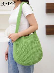 ENBEI Bolso de playa para vacaciones de verano, bolso de ganchillo elegante y de moda, bolso bandolera de gran capacidad para mujer, excelente para el verano, vacaciones y uso diario, esencial de viaje para estudiantes universitarios, mujeres de negocios casuales, regalo del Día de la Madre, regalo del Día del Maestro, regalo de dama de honor para bodas