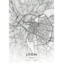 Quadro d'arte con della città di Parigi o New York, tela in bianco e nero, opera d'arte da parete con per soggiorno e decorazione domestica, con opzione cornice