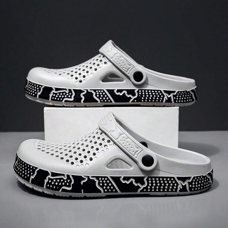 Modelos 2025 Sandalias y pantuflas casuales y diarias, transpirables y de fácil puesta, para hombres - Gris - Añade 2