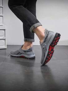Men's Casual Shoes, Lightweight Sneakers, Slip-On, Classic Beijing Cloth Shoes, Breathable Mesh Shoes, Plus Size Men Shoes