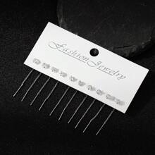 1pair 925 Sterling Silver Hypoallergenic Earrings, Elegant Minimalist Shiny Cubic Zirconia Pendant Long Chain Earrings, Versatile Daily Wear Or Valentine's, Birthday, Mother's Day Gift, Women Jewelry,Mom,Mother,Mother's Day,Gift