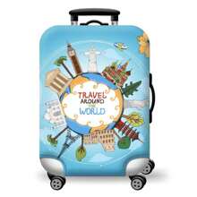 Individuell bedruckter, dickflüssiger elastischer Gepäcküberzug, Kofferüberzug, Reisetaschenüberzug, Reiseaccessoires, Urlaubsaccessoires, Schulanfang