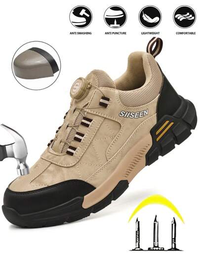 UMBURLLY 1 paire de chaussures de sécurité  imprimé de lettres décontractées, pour intérieur/extérieur, bureau, toute saison