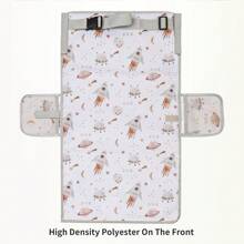 1 pieza Almohadilla plegable extensora de asiento de avión para bebés, cojín portátil impermeable y con dibujos animados para niños pequeños para viajar