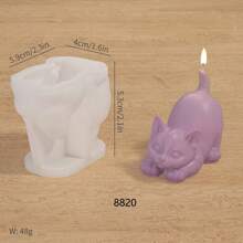 Stampo di silicone a forma di gatto, colore solido semplice, multifunzionale e pratico