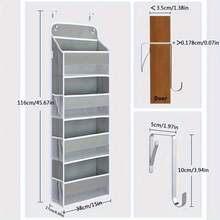 Over The Door Organizer 4 Tiers, Capacity Over Door Organizer, Door Hanging Organizer For Closet, Diaper Organizer, Room Storage. - 4 Layers - View 2