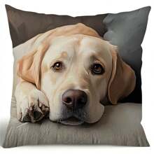 Bezaubernder Labrador-Muster Kissenbezug, mit Reißverschluss, Landhausstil, 100% Pfirsichhaut-Polyester, maschinenwaschbar - ideal für Sofa & Schlafzimmerdekoration, ohne Kissen, Hundehauskissen