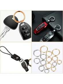 5pcs Round Carabiner Keychains, Suitable For Keys, Clips, Bags, Wallets - Keychain Hooks, Spare Key Chains, Lanyards For DIY Crafts Or Gifts For Back To School, Birthdays