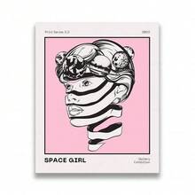 1 件斯堪的纳维亚简约墙面艺术免费心灵扭曲现实帆布海报印刷家居卧室客厅装饰礼物可选框架 - 彩色 - 查看 32