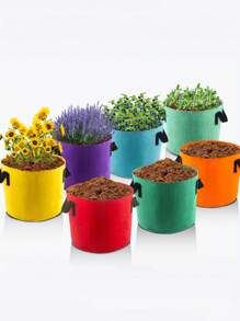 1 Pieza Verde Bolsas de cultivo de 10 galones, macetas para cultivo de plantas, macetas para plantas, bolsas para plantación de plántulas, reutilizables, de tela no tejida gruesa, operación simple y conveniente, para balcón del hogar, vivero, bolsas para crecimiento de plantas, adecuado para plantas pequeñas, frutas, verduras, flores