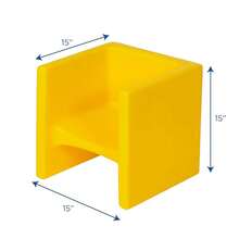 Children's Factory 3-In-1 Cube Chair For Kids, Flexible Seating Classroom Furniture, 1-Pack, Sand - Yellow - View 2