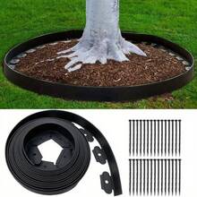 Easy Install No-Dig Landscape Edge Kit - 2in Landscape Edging Border 40 FT With 40 Spikes, Black No-Dig Garden Edging Lawn Border - Perfect Garden Decorations For Creating Clean Lines And Definite Borders For Your Landscaping, Yard, And Pathway - màu đen - Xem 1