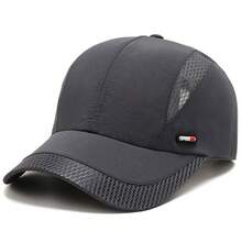 1pc Men's Outdoor Casual Quick-Dry Sun-Protection Baseball Cap, Summer - Black - View 4