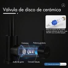 Grifo de Cocina, Mezcladora para Fregadero de Acero Inoxidable 304, Grifo Moderno de 360 ° Giratorio, Grifo Monomando para Cocina para Agua Caliente y Fría, Acabado Níquel Cepillado, CV-10020 - Negro Mate 2 - Ver 6