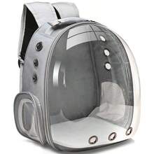 Portable & Breathable Space Capsule Pet Backpack | Comfortable For Cats And Small Dogs, Durable PVC Material, Zip Closure | Ideal For Outdoor Use, Travel Carrier - Grey - View 5