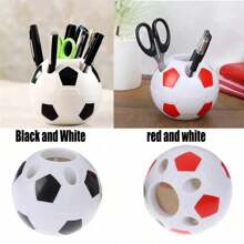 1pc Soccer Shaped Pen Pencil Holder Toothbrush Stand Desktop Organizer Student Git Home Office Decor Storage Tool Supplies Stationery Accessories