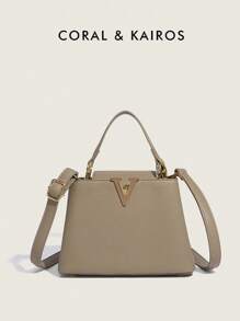 Luxus Damen Grau Handtasche Marken Tasche Leder Textur Hochwertige Qualität 2025 Neue minimalistische Mode vielseitige Schultertasche Große Kapazität Handtasche, Retro Lässig Streetwear Stil Unisex Tragetasche, Hochwertige Schulter Messenger Tasche Sommer 2025 Neu Damen Hochwertiges Gefühl Personalisiertes Design Kissen Tasche Schwarz Burgund