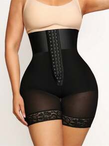 1 PC Women Butt Lifting Shapewear Body Shaper, Tummy Control Panties With Hook Zipper Closure, Black Leggings, Suitable For Various Occasions