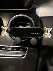 The New Car Phone Holder With A Cute Heart-Shaped Cartoon Design Is A Car Air Vent Navigation Support Bracket For Car Interior Decoration,Upgraded Silver PVC Dashboard Air Vent Mount For Women, Simple And Easy To Install, Air Vent Phone Car Mount, Detachable, Washable, Durable, Can Be Firmly Fixed In The Car, Suitable For Any Model. And Reliable, Firmly Inlaid