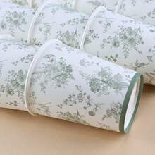 10个/20个/40个/套 绿色花朵纸杯，9盎司一次性粉白中式印花饮料杯，适用于冷热饮，新娘送礼会，生日派对用品 - 綠色 - 查看 3