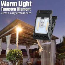 1PC Solar Light, Outdoor Clip Motion Sensor Light, Wall Light, 3 Modes Security Light For Fence, Deck, Wall, Garage, Patio