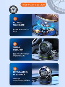 1pc Solar Powered Car Fragrance Diffuser, Car Interior Decor Accessories, High-End Ornament For Dashboard (Fragrance Bottle Randomly Sent, Won't Affect Usage) - one-size - View 5